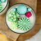 Succulent Cacti Candle with Glass Terrarium Garden Gift, Cactus Blossom Scent