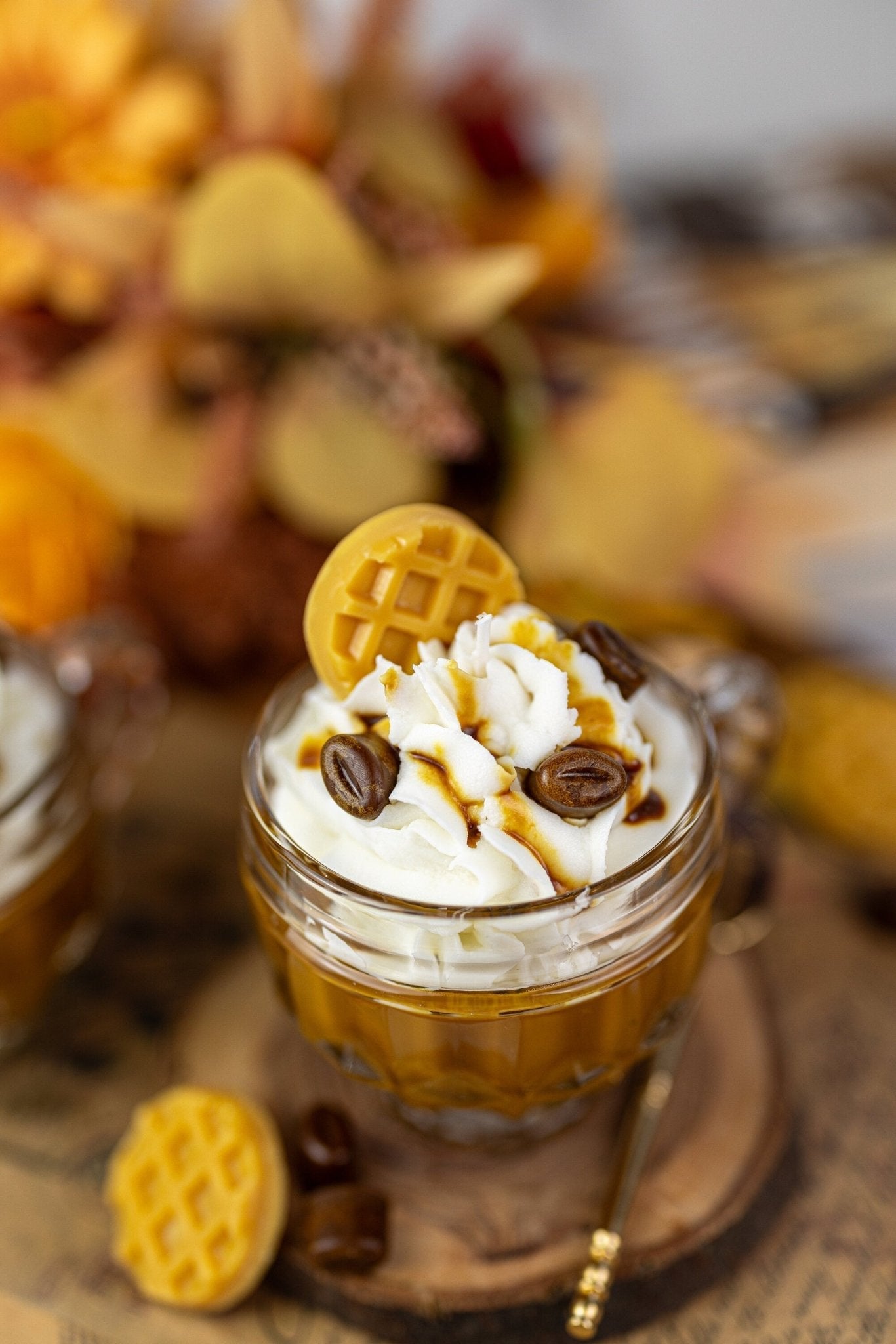 Cappuccino Candle in Espresso Cup – Scented Coffee Shop Soy Wax Candle, Handmade Aromatic Candle