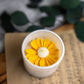 Daisy flower candle, Soy candle, flower candle favor,White Jars Candle