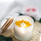 Daisy flower candle, Soy candle, flower candle favor,White Jars Candle