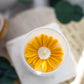 Daisy flower candle, Soy candle, flower candle favor,White Jars Candle