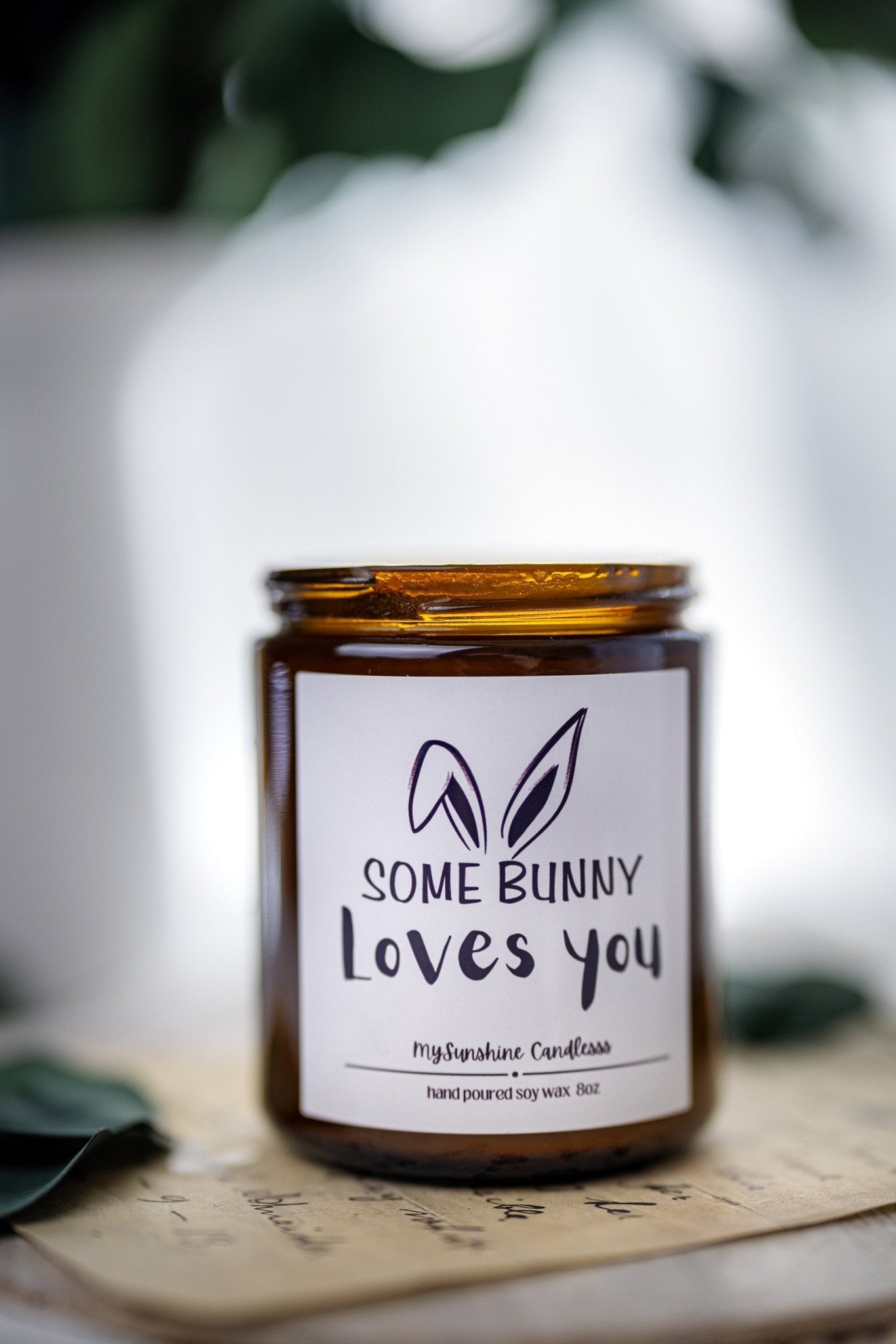 Easter Candle Gift: Some Bunny Loves You - Cute Easter Gift for Best Friend