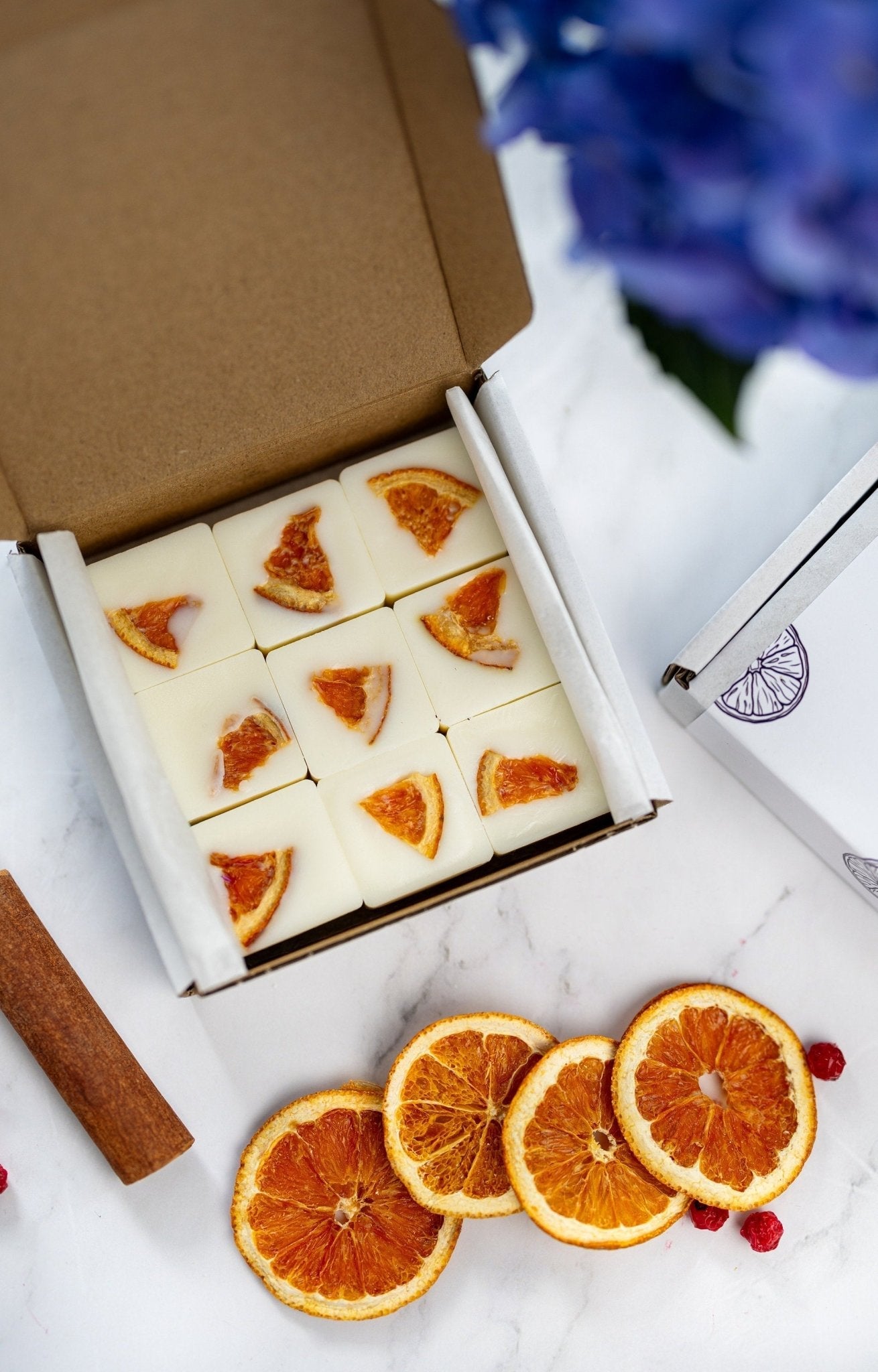 Orange & Cranberry Wax Melts – Highly Scented Soy Wax Cubes, 100% Natural, Long-Lasting Fragrance