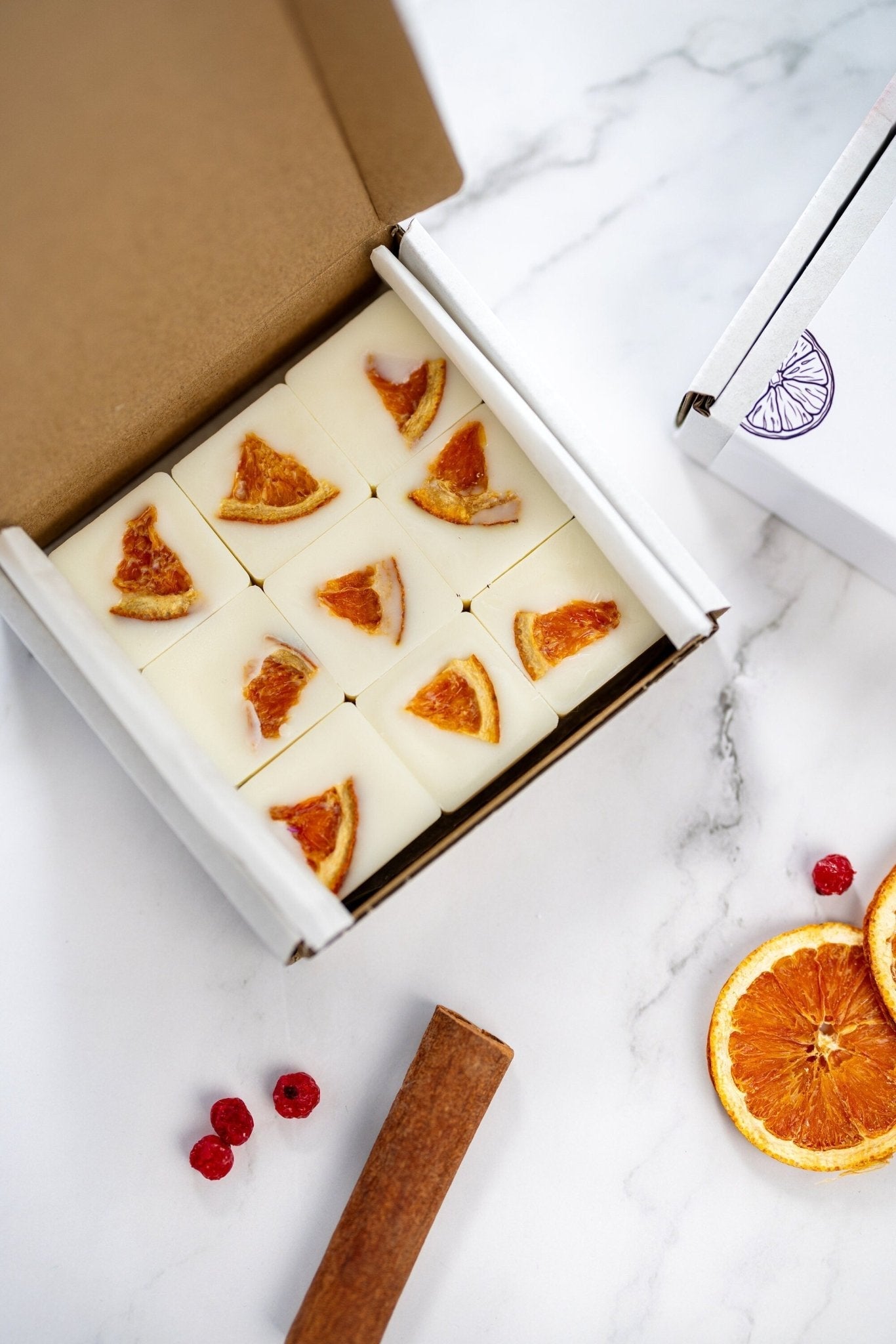 Orange & Cranberry Wax Melts – Highly Scented Soy Wax Cubes, 100% Natural, Long-Lasting Fragrance