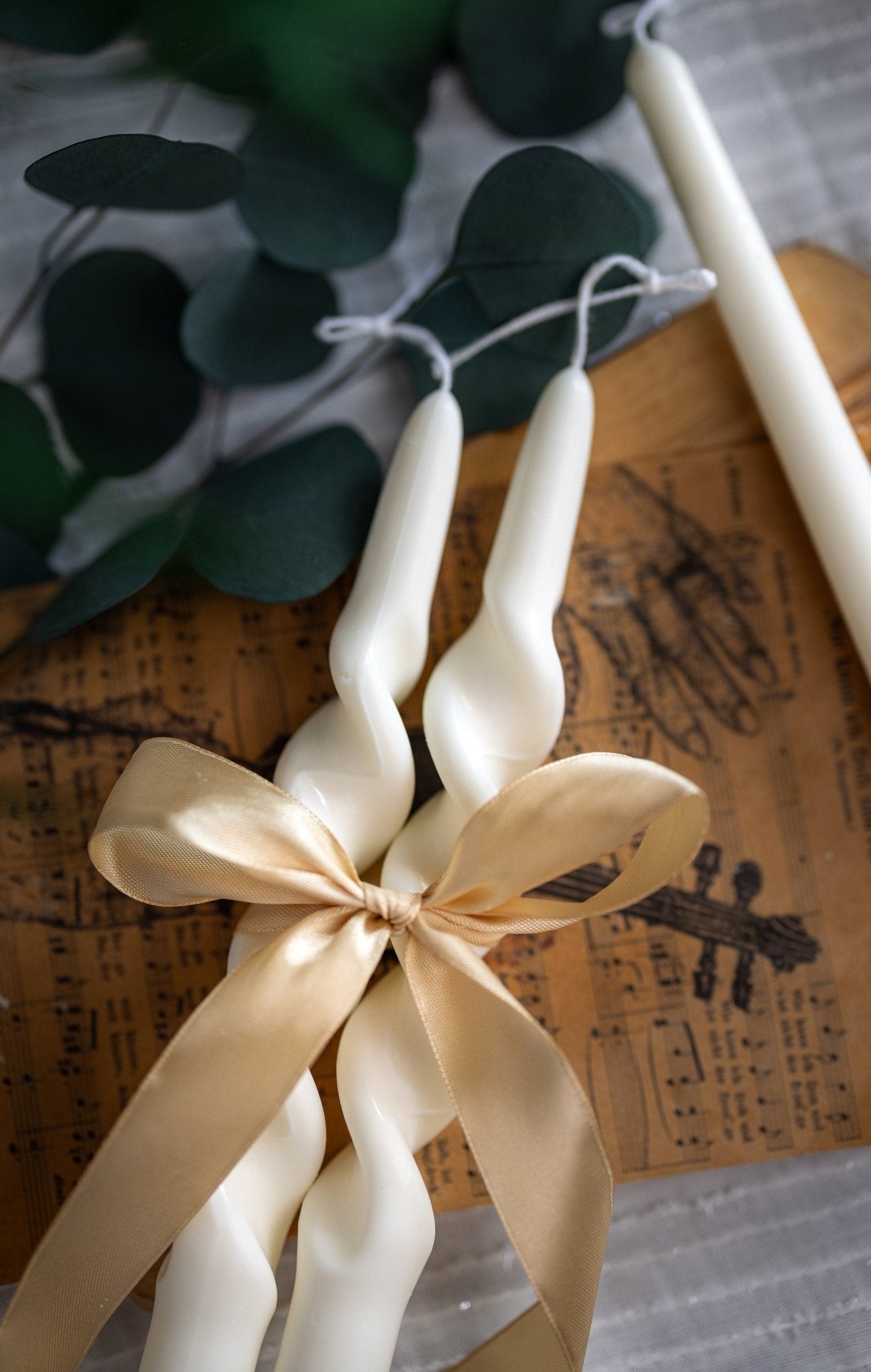 Twisted Spiral Taper Candle – Wedding, Dinner Table, Soy Wax Candle, Any Color