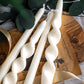 Twisted Spiral Taper Candle – Wedding, Dinner Table, Soy Wax Candle, Any Color