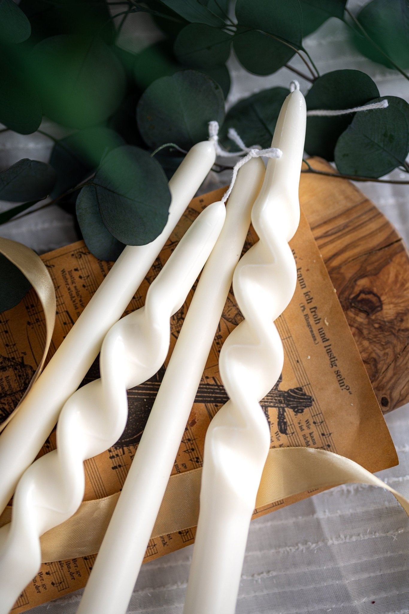 Twisted Spiral Taper Candle – Wedding, Dinner Table, Soy Wax Candle, Any Color