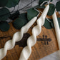 Twisted Spiral Taper Candle – Wedding, Dinner Table, Soy Wax Candle, Any Color
