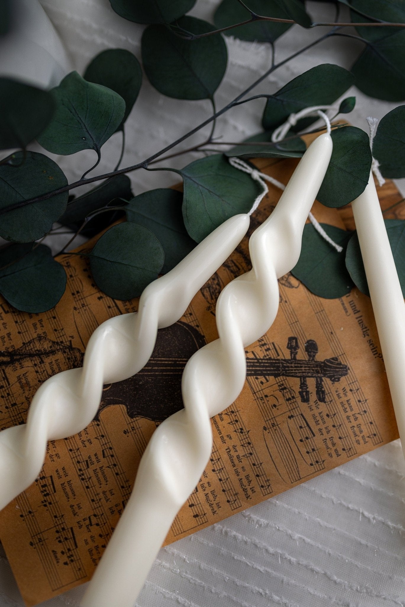 Twisted Spiral Taper Candle – Wedding, Dinner Table, Soy Wax Candle, Any Color