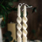 Twisted Spiral Taper Candle – Wedding, Dinner Table, Soy Wax Candle, Any Color