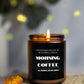 Morning Coffee Soy Wax Candle | Coffee Scented Amber Jar | Hand-Poured Gift for Coffee Lovers