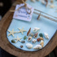 Handcrafted Seashell & Starfish Soy Wax Candle | Farmhouse Summer Decor | Triple Wooden Wicks