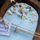 Handcrafted Seashell & Starfish Soy Wax Candle | Farmhouse Summer Decor | Triple Wooden Wicks