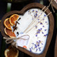 Heart-Shaped Orange Soy Candle with 3 Cotton Wicks for Special Occasions