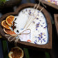 Heart-Shaped Orange Soy Candle with 3 Cotton Wicks for Special Occasions