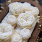 Beautiful Flower Dough Bowl Candle – Flower Scented Handcrafted Dough Bowl – Large Farmhouse Candle
