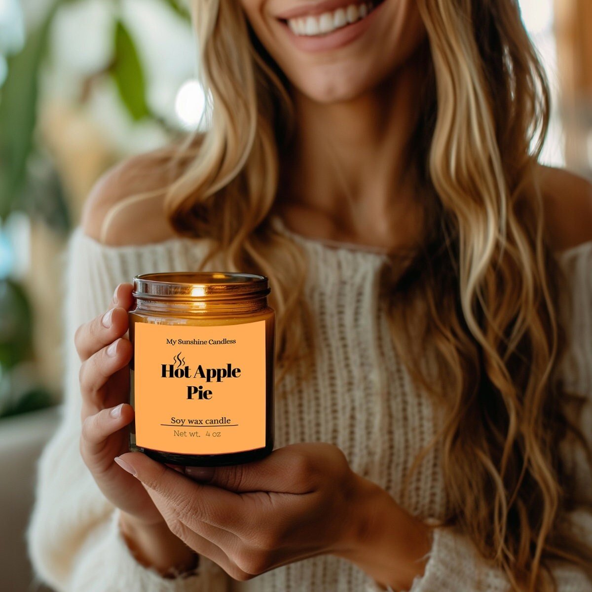 Hot Baked Apple Pie Candle – Fall & Halloween Scented Jar Candle
