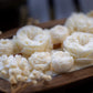 Beautiful Flower Dough Bowl Candle – Flower Scented Handcrafted Dough Bowl – Large Farmhouse Candle