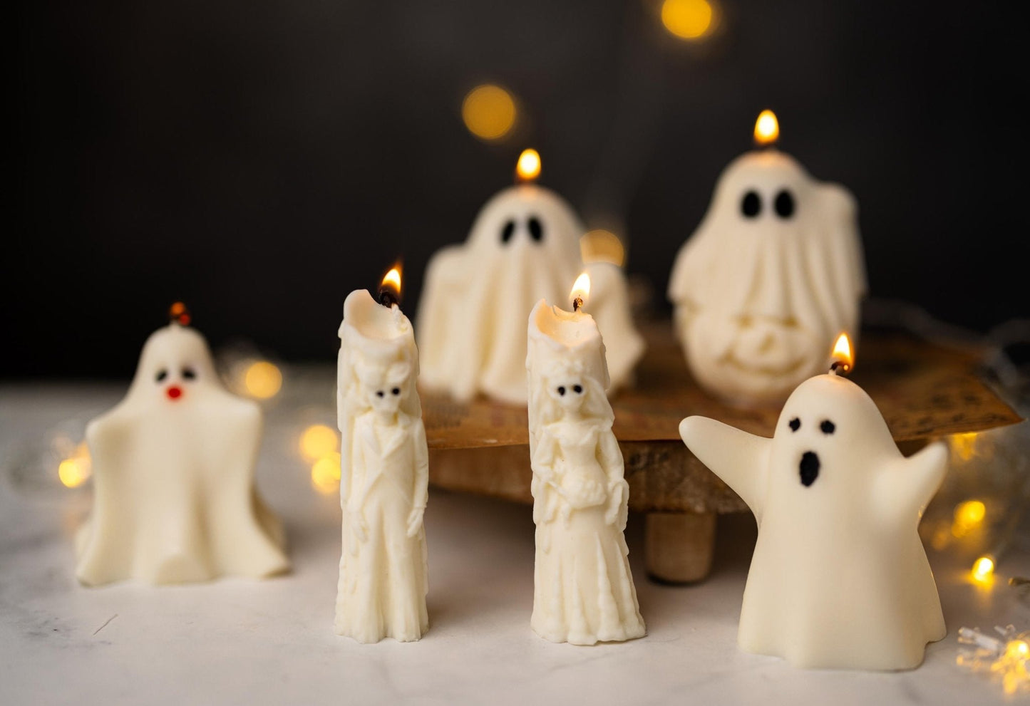 Ghost Candles – Spooky Halloween & Autumn Decor