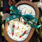 Festive Holiday Wood Dough Bowl Candle