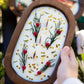Festive Holiday Wood Dough Bowl Candle