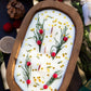 Festive Holiday Wood Dough Bowl Candle