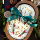 Festive Holiday Wood Dough Bowl Candle
