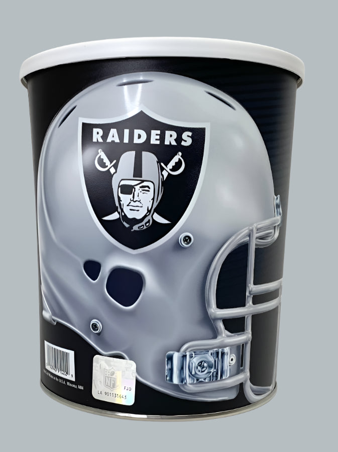 Las Vegas Raiders Gift Tin Basket - Officially Licensed NFL Snacks - Made in USA
