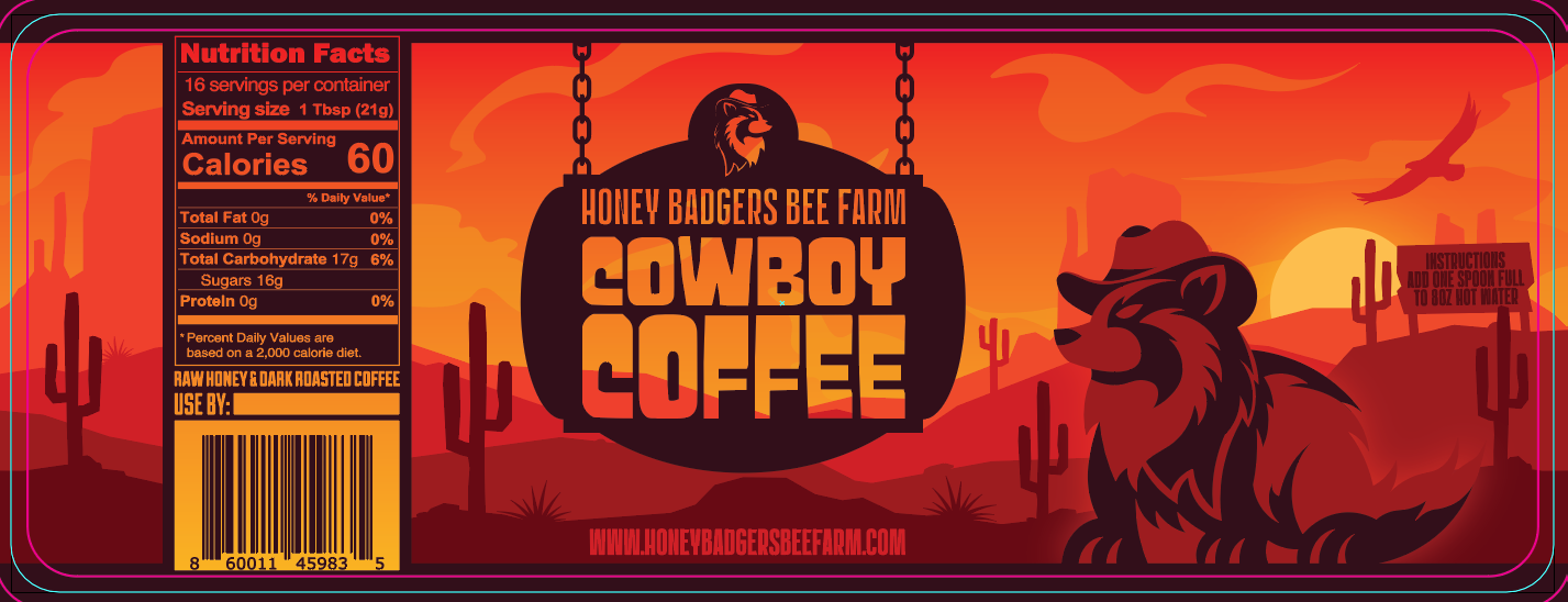 Cowboy Coffee - Instant Honey Coffee - All-in-one - Just add to hot water