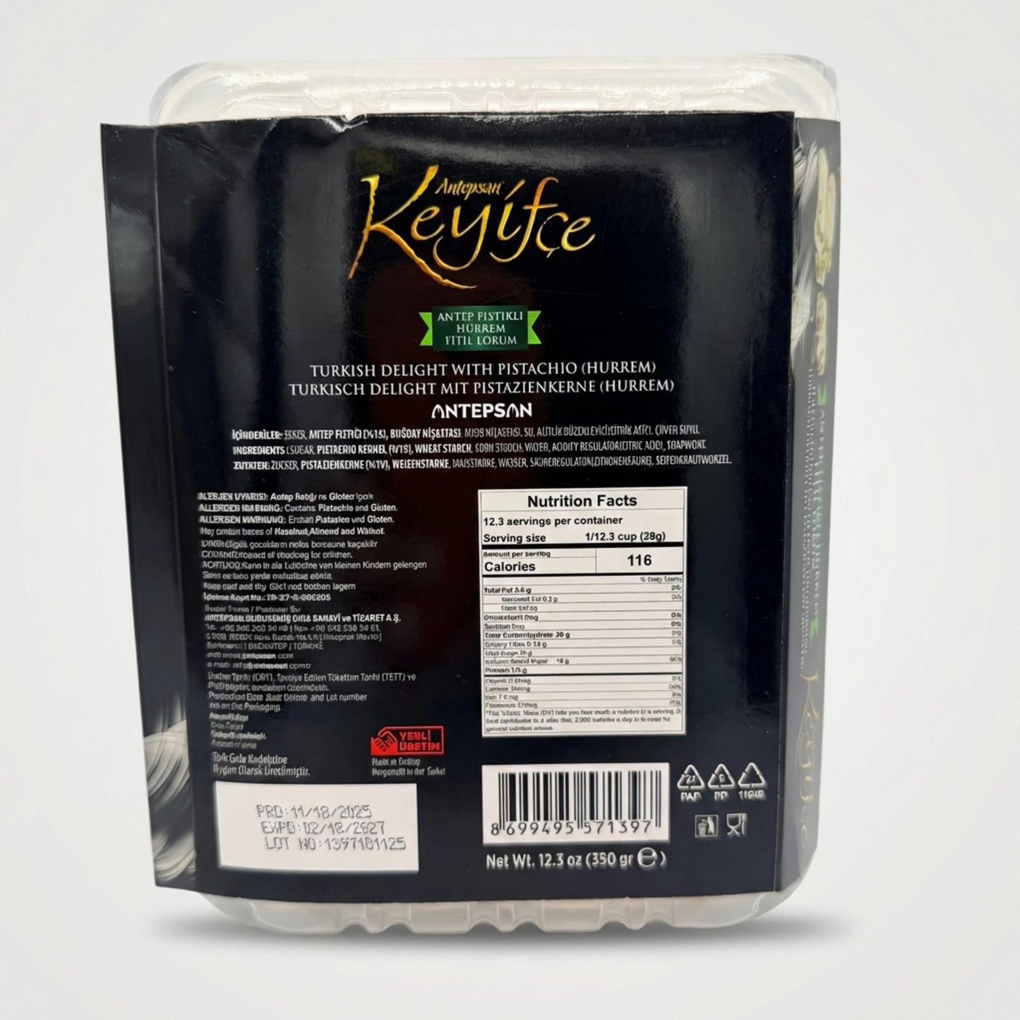 Antep Fıstıklı Hürrem Fitil Lokum (350g)