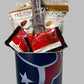 Houston Texans Gift Tin Basket - Savory or Sweet Snacks - Made In America