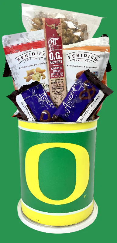 Oregon Ducks Gift Tin Basket - Premium Snack Tin - Officially Licensed NCAA