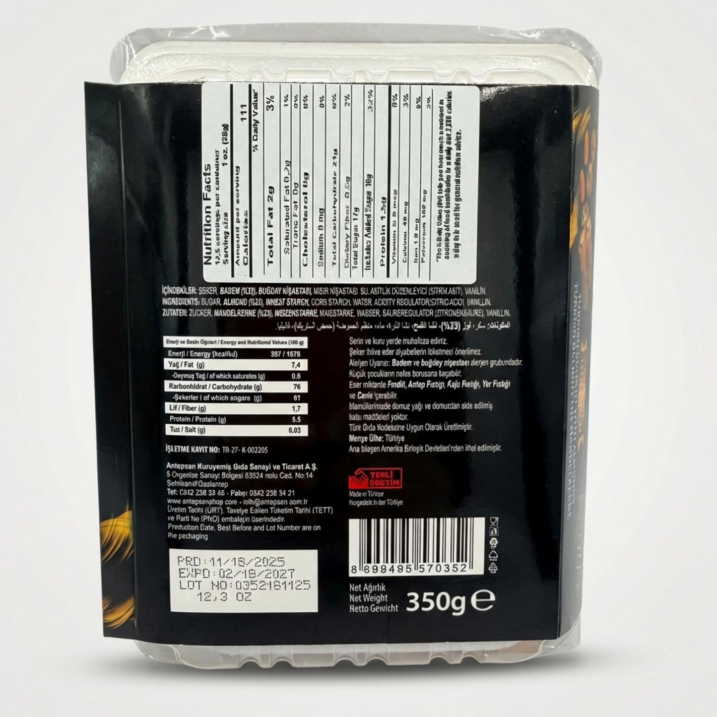 Bademli Fitil Lokum (350g)