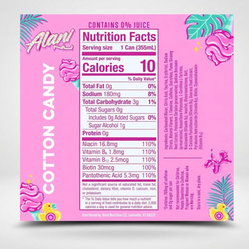 Alani Energy Sugar Free Energy Beverage - Cotton Candy Flavor, Refreshing & Guilt-Free