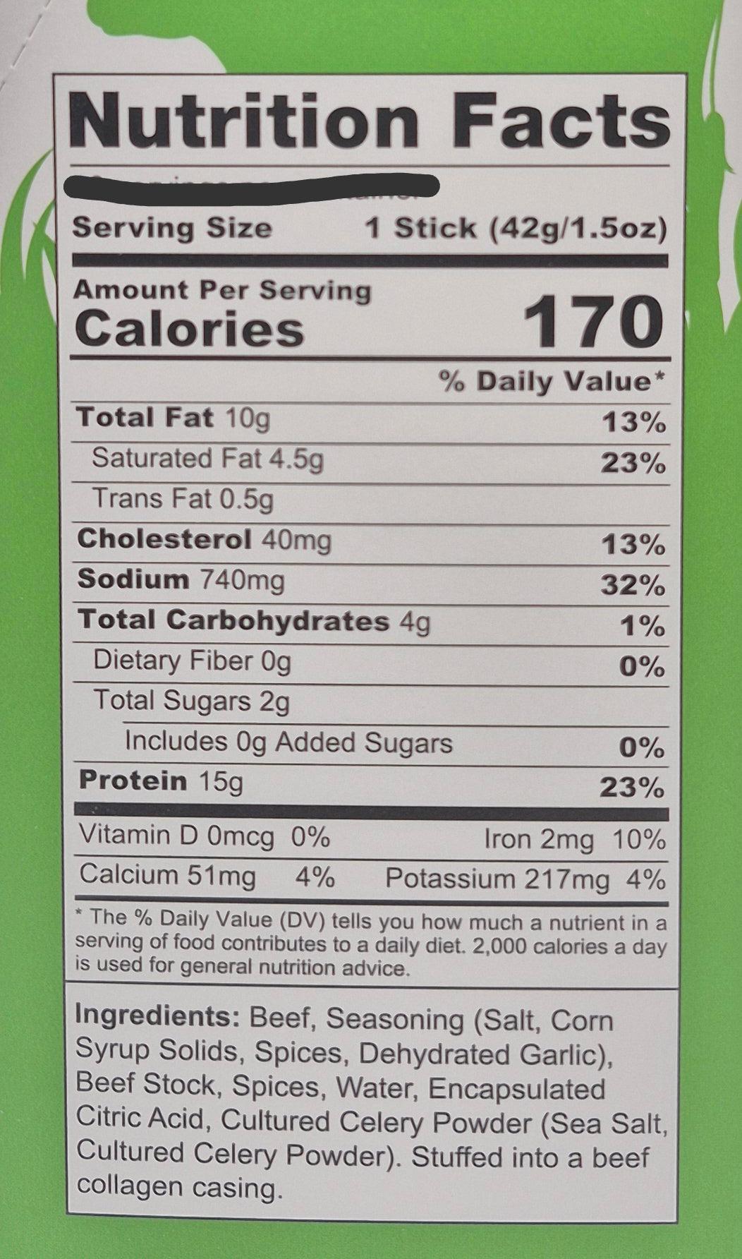 Beef Sticks - Wicked Cutz