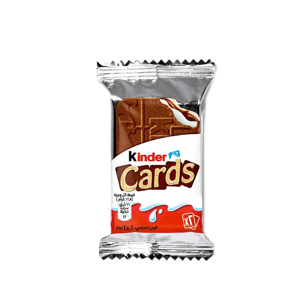 Kinder Card Biscuits – Chocolate Coated Wafer Snack 25.6g