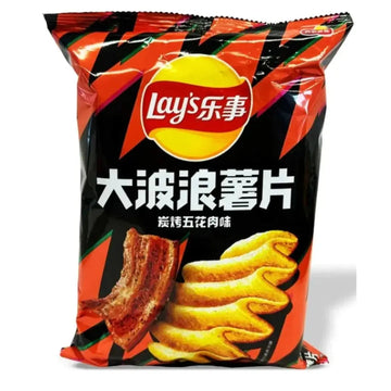 Lay’s Grilled Pork Belly Flavor – Savory Crispy Potato Chips 60g Bag (China)