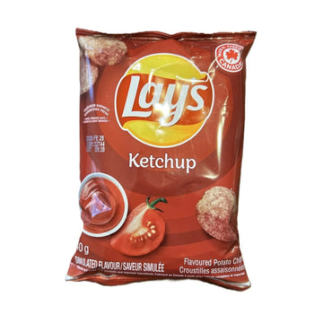 Lay’s Ketchup Flavor – Classic Canadian Ketchup Potato Chips 60g Bag (Canada) Best By 02-December -2025