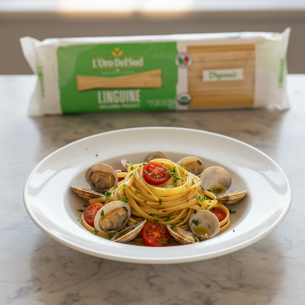 L'Oro Del Sud, Organic Linguine Pasta 20 Pack x 1 lb