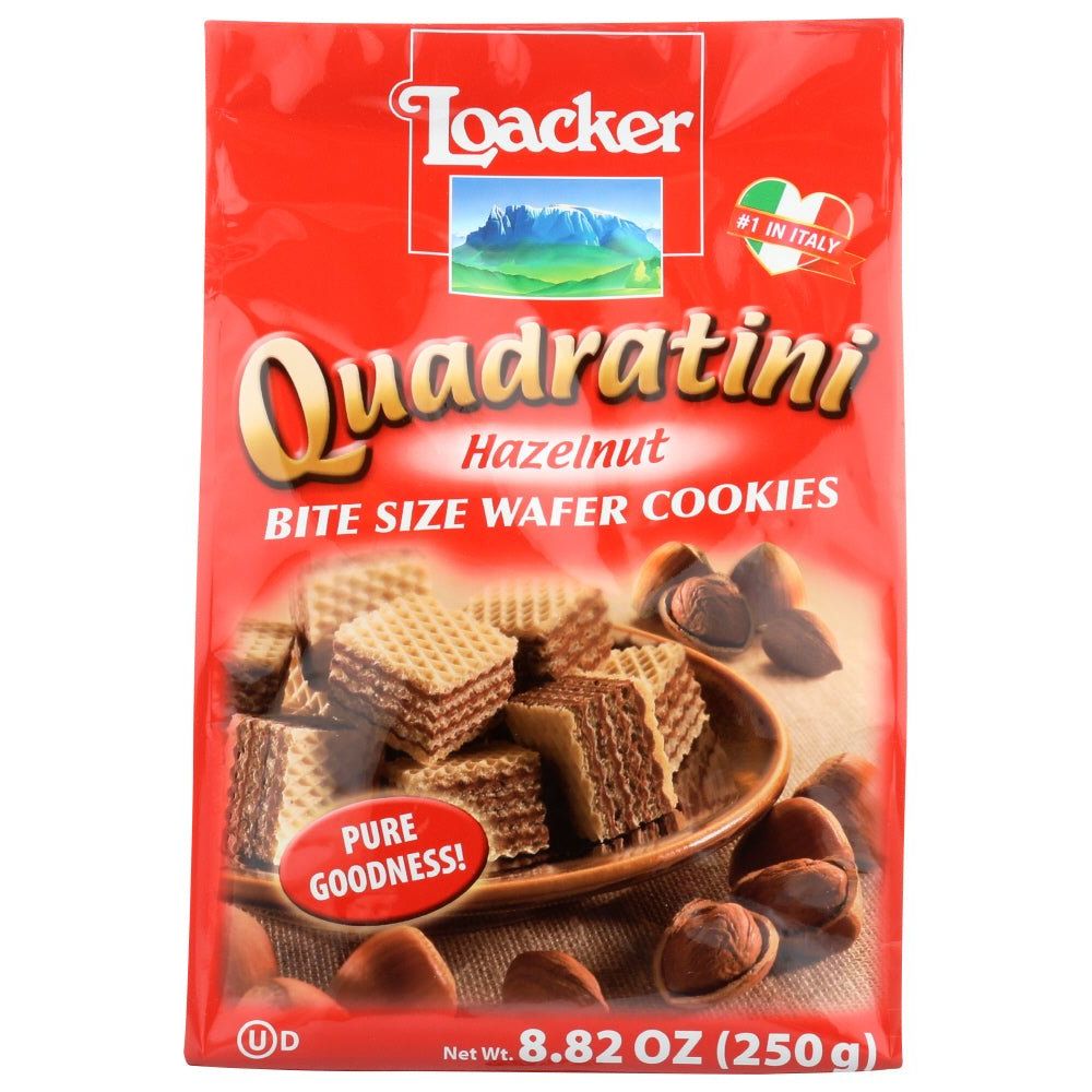 Loacker Quadratini Hazelnut Wafer Cookies – 8.82 Oz