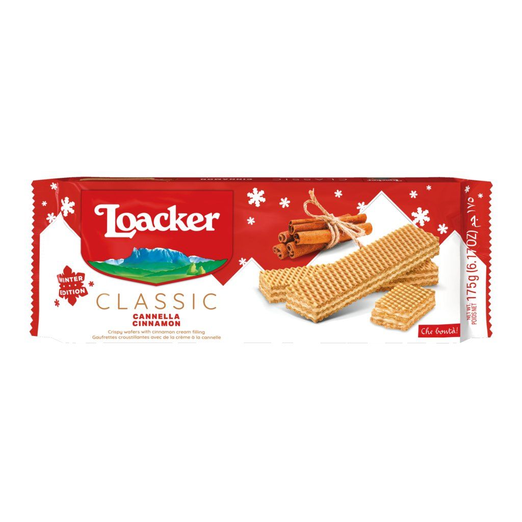 Loacker Classic Cinnamon Wafer Quadratin Hol 8.82 Oz