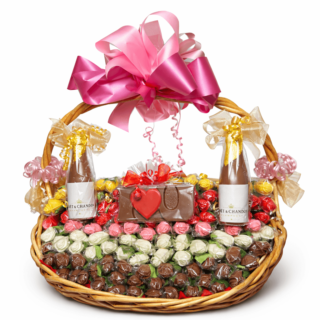 Chocolate Rose Statement Basket