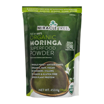 Organic Moringa Powder - 16oz Pouch