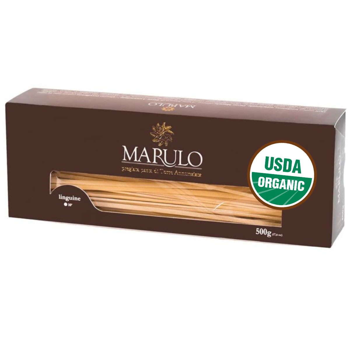 Marulo Organic Linguine Artisan Pasta – Handmade Italian Bronze-Cut Gourmet Pasta, 500g (1.1 lb)
