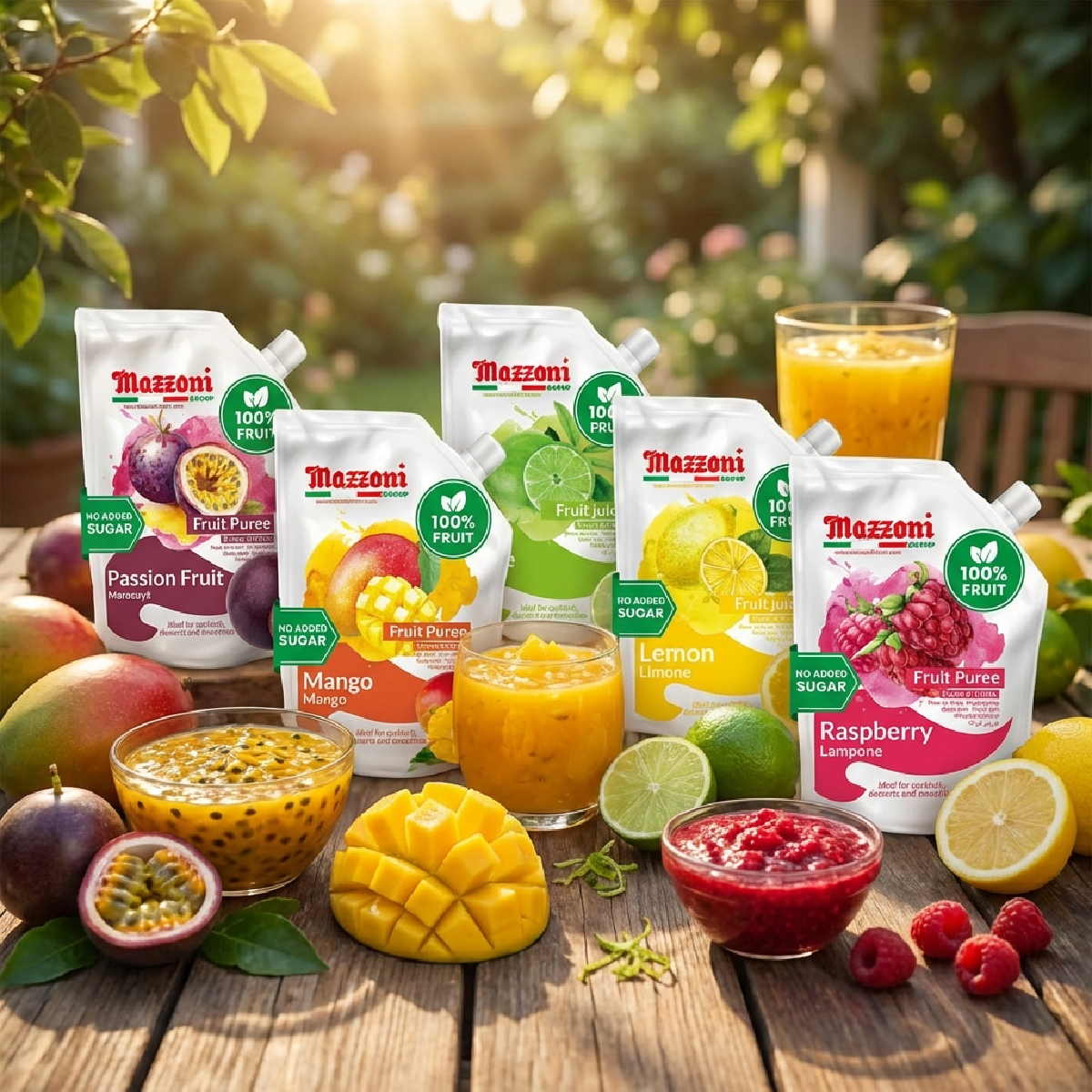 Mazzoni, Mango Puree, 100% Pure Mango, Just Fruit, No Sugar Added, 2.2 lb