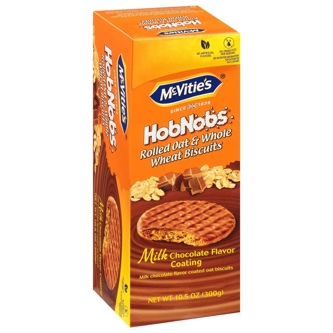 McVitie's Hobnobs Milk Chocolate Biscuits – Rolled Oat & Whole Wheat