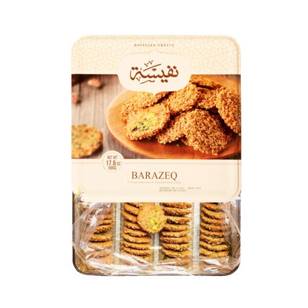 Nafeesah Barazek Cookies – Traditional Sesame & Pistachio Biscotti 500gr