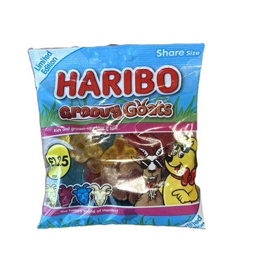 Haribo Groovy Goats – Funky Fruit Gummies 160 g Bag (UK Limited Edition)