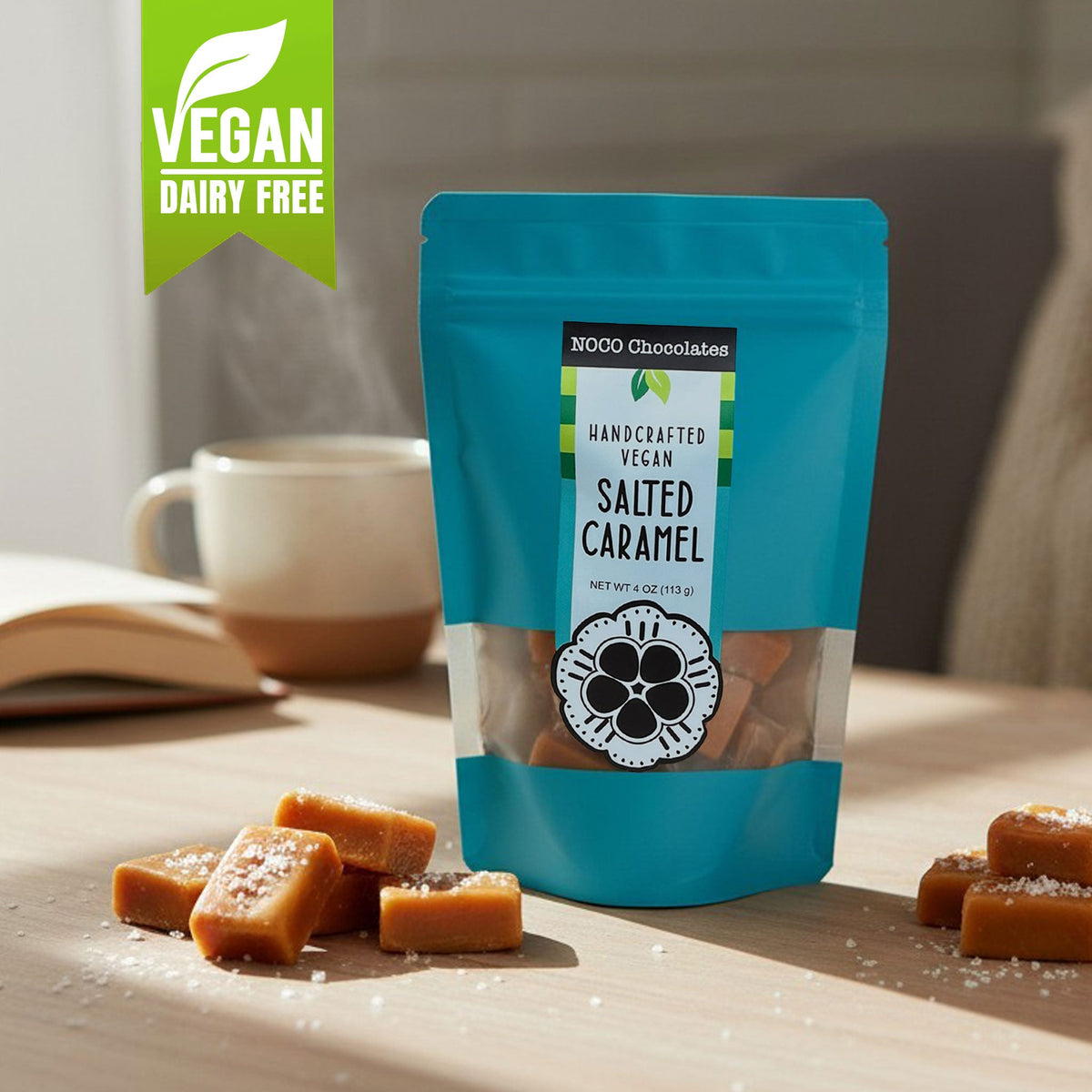 Vegan Sea Salt Soft Caramels – Dairy-Free Handcrafted Caramel