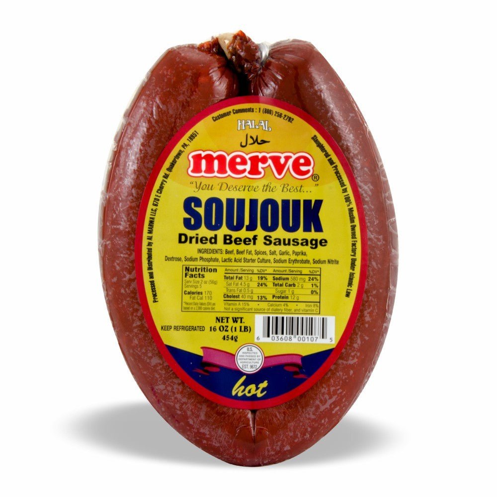 Ocfoodmarket Merve Hot Beef Soujouk Sausage – Halal Certified